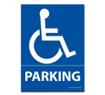 Panneau Parking Logo PMR - Dibond - 3 formats  (210 x 150 mm)