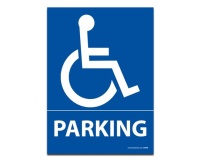 Panneau Parking Logo PMR - Dibond - 3 formats  (210 x 150 mm)
