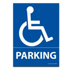 Panneau Parking Logo PMR - Dibond - 3 formats  (210 x 150 mm)