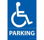 Panneau Parking Logo PMR - Dibond - 3 formats  (210 x 150 mm)