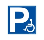 Panneau signalétique P + symbole Handicapé