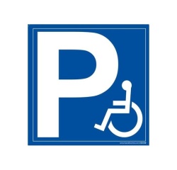 Panneau signalétique P + symbole Handicapé