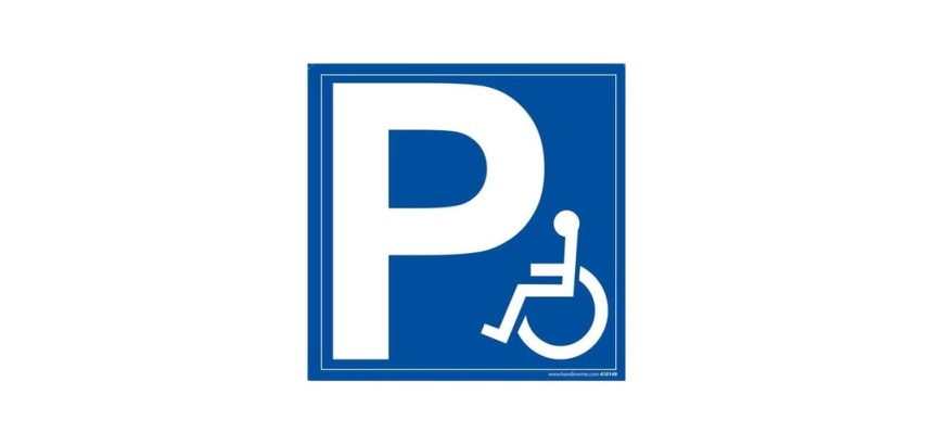 Panneau signalétique P + symbole Handicapé