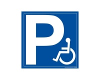 Panneau signalétique P + symbole Handicapé