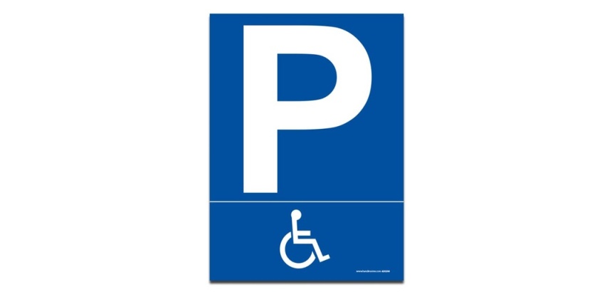 Panneau - Parking pictogramme handicapé