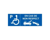 Signalisation P handicapé - En cas de non respect