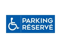 Panneau Parking Réservé avec pictogramme - Handicapé