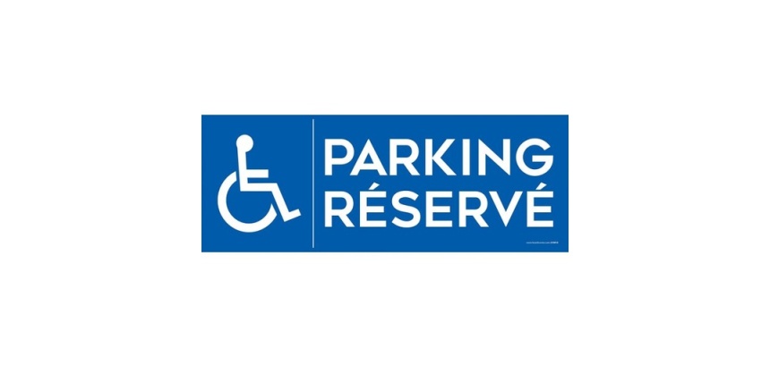 Panneau Parking Réservé avec pictogramme - Handicapé
