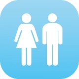 Plaque PLEXI Mixte Homme/Femme - 120 x 120 mm  (Bleu)