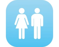Plaque PLEXI Mixte Homme/Femme - 120 x 120 mm  (Bleu)