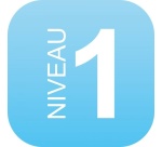 Plaque PLEXI Niveau 1 - 120 x 120 mm  (Bleu)