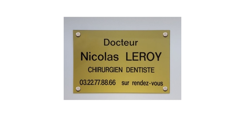 Plaque professionnelle Tradi personnalisable