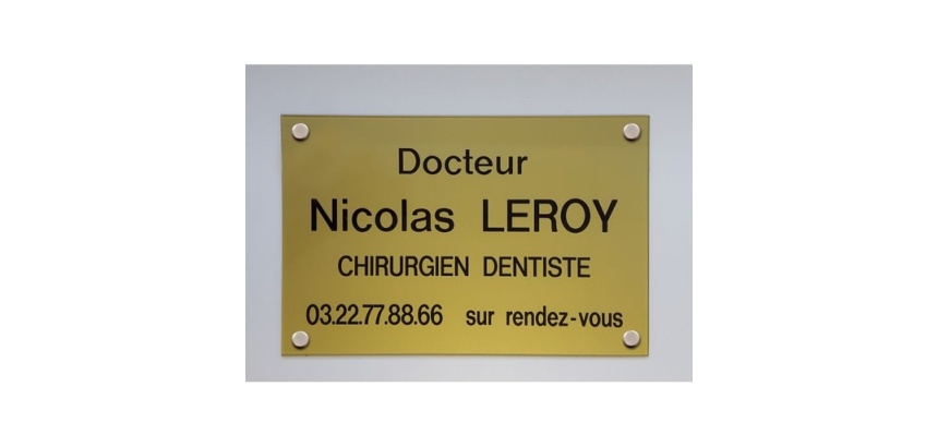 Plaque professionnelle Tradi personnalisable