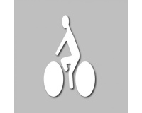 Pochoir adhésif - CYCLISTE - 80 cm ou 128 cm