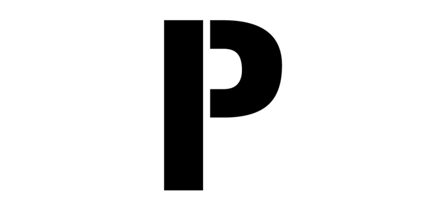 Pochoir adhésif P pour parking, réutilisable 30 cm