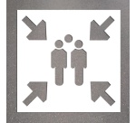 Pochoir souple - Point de rassemblement - 600 x 600 mm (copie)