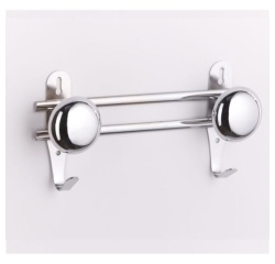 Porte manteau en acier chromé 2 têtes  (copie) (Alu)