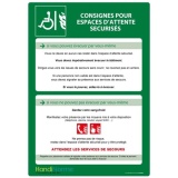 Poster - Consignes Espace d'Attente Sécurisé - A3 Plastifié