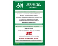 Poster - Consignes Espace d'Attente Sécurisé - A3 Plastifié
