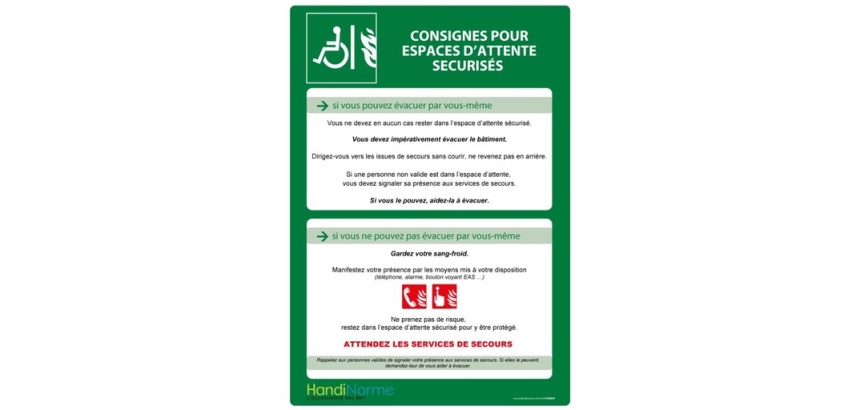 Poster Consignes pour Espace d'Attente Sécurisé A3