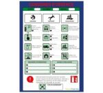 Poster plastifié - Consignes d'urgence - format A3