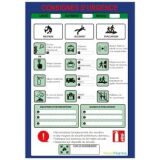 Poster - Consignes d'urgence - NF EN ISO 7010 - A3 - Plastifié
