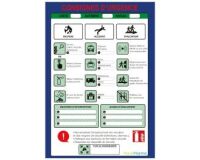 Poster - Consignes d'urgence - NF EN ISO 7010 - A3 - Plastifié