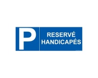 Panneau de signalétique - Pictogramme parking Réservé Handicapé