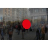Rond adhésif pour repérage des accès d'évacuation  (Rouge, 450 mm)