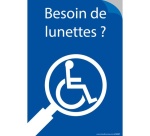 Stickers - Besoin de lunettes ?  (Papier autocollant)