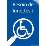 Stickers - Besoin de lunettes ?  (Papier autocollant)