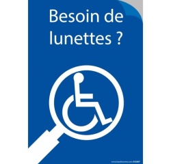 Stickers - Besoin de lunettes ?  (Papier autocollant)