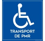 Signalisation adhésive pour véhicule - Transport de personnes handicapées - 200 x 200 mm