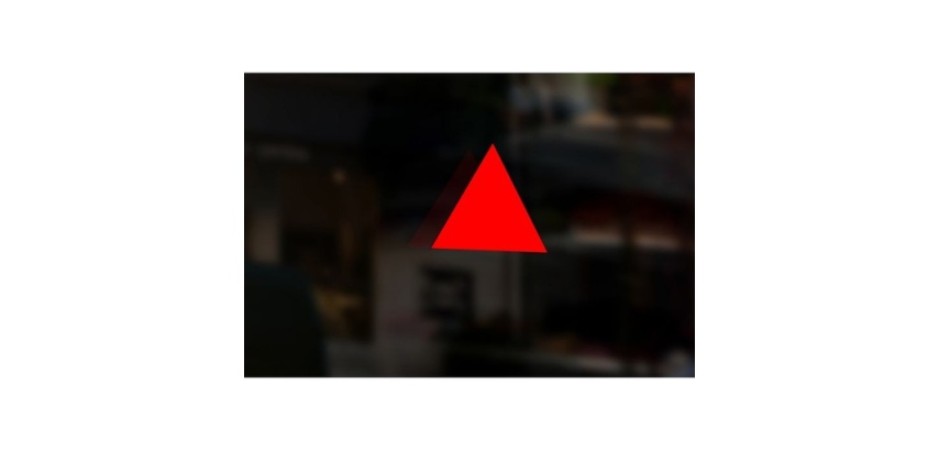 Triangle pour repérage des accès d'évacuation
