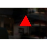 Triangle pour repérage des accès d'évacuation  (200 mm, Rouge)