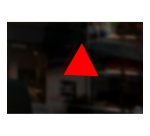 Triangle pour repérage des accès d'évacuation