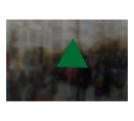 Triangle pour repérage des accès d'évacuation