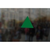 Triangle pour repérage des accès d'évacuation  (450 mm, Vert)