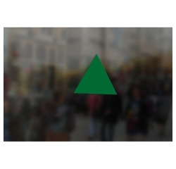 Triangle pour repérage des accès d'évacuation