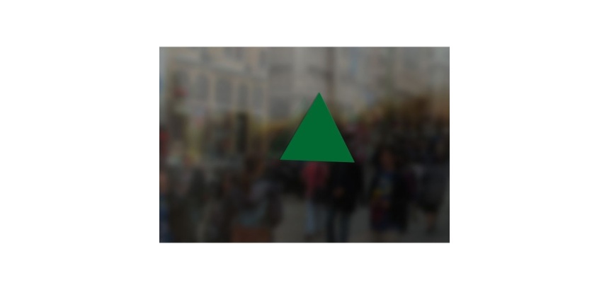 Triangle pour repérage des accès d'évacuation
