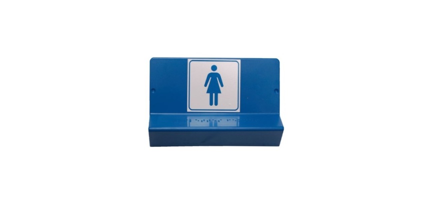 Signalétique WC PMR - braille et gravure