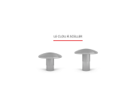 Clou Podotactile à Sceller LE 316L  (250 Unités, Tige courte)