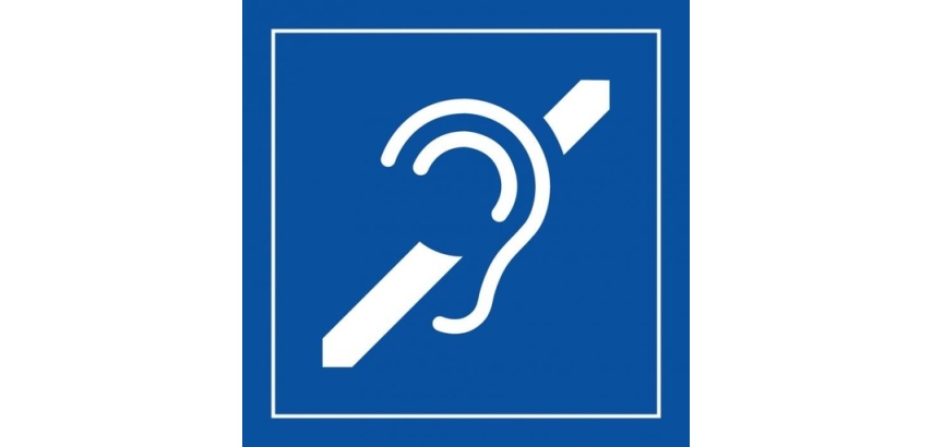Pictogramme PI PF 072 - Accessibilité, malentendant - ISO 7001