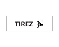 Signalisation d'information - TIREZ - 210 x 75 mm  (PVC, Bleu)