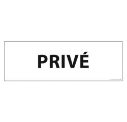Signalisation d'information - PRIVE - 210 x 75 mm - PVC