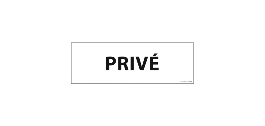 Signalisation d'information - PRIVE - 210 x 75 mm - PVC