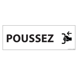 Signalisation d'information - POUSSEZ - 210 x 75 mm