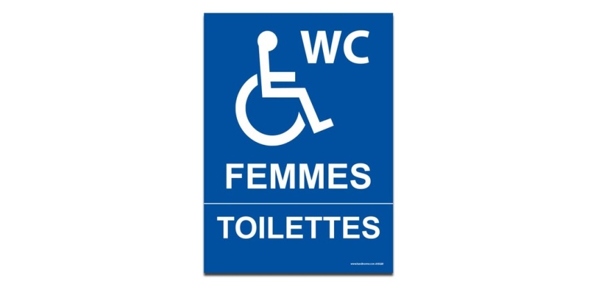 Panneau - Toilettes Handicapés Femmes