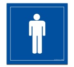 Panneau WC homme - Signalétique Toilettes - Universel