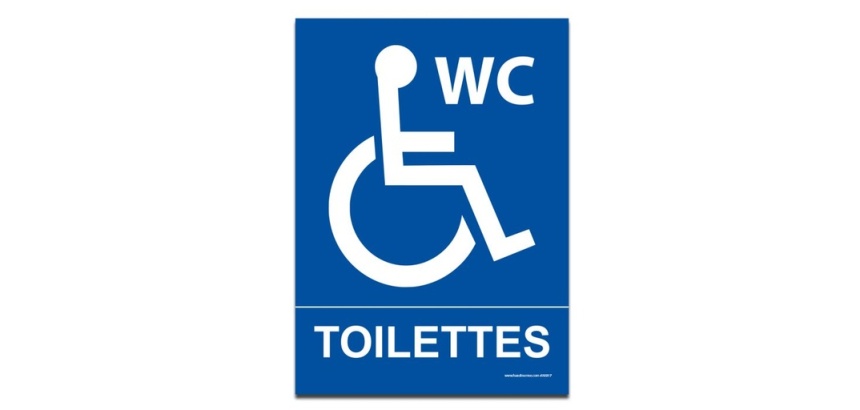 Panneau Toilettes Handicapés